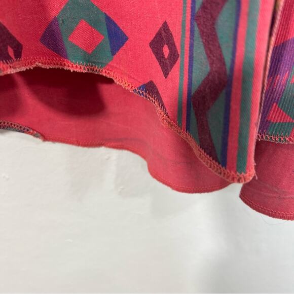 Vintage Wranglers Brush Popper Aztec Pink Button Down Long Sleeve Cowboy Size L - Picture 12 of 16